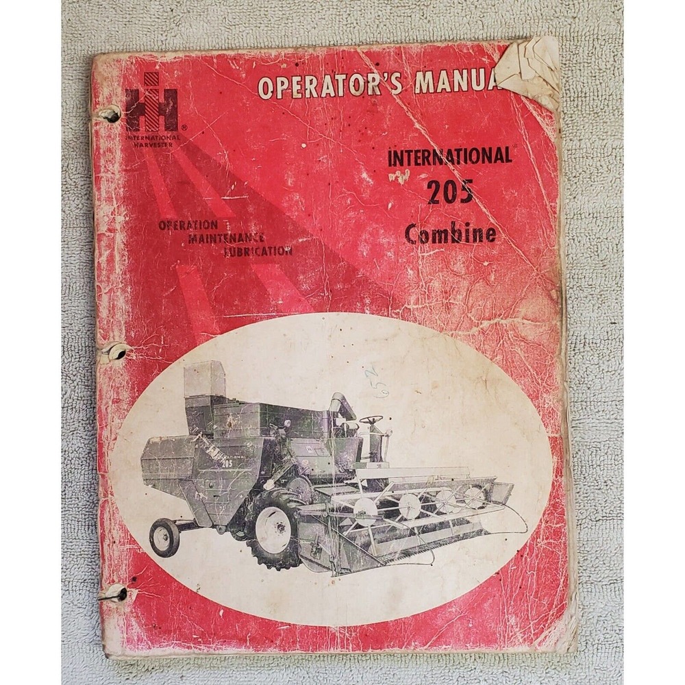 International Harvester 205 Combine Operater's Manual